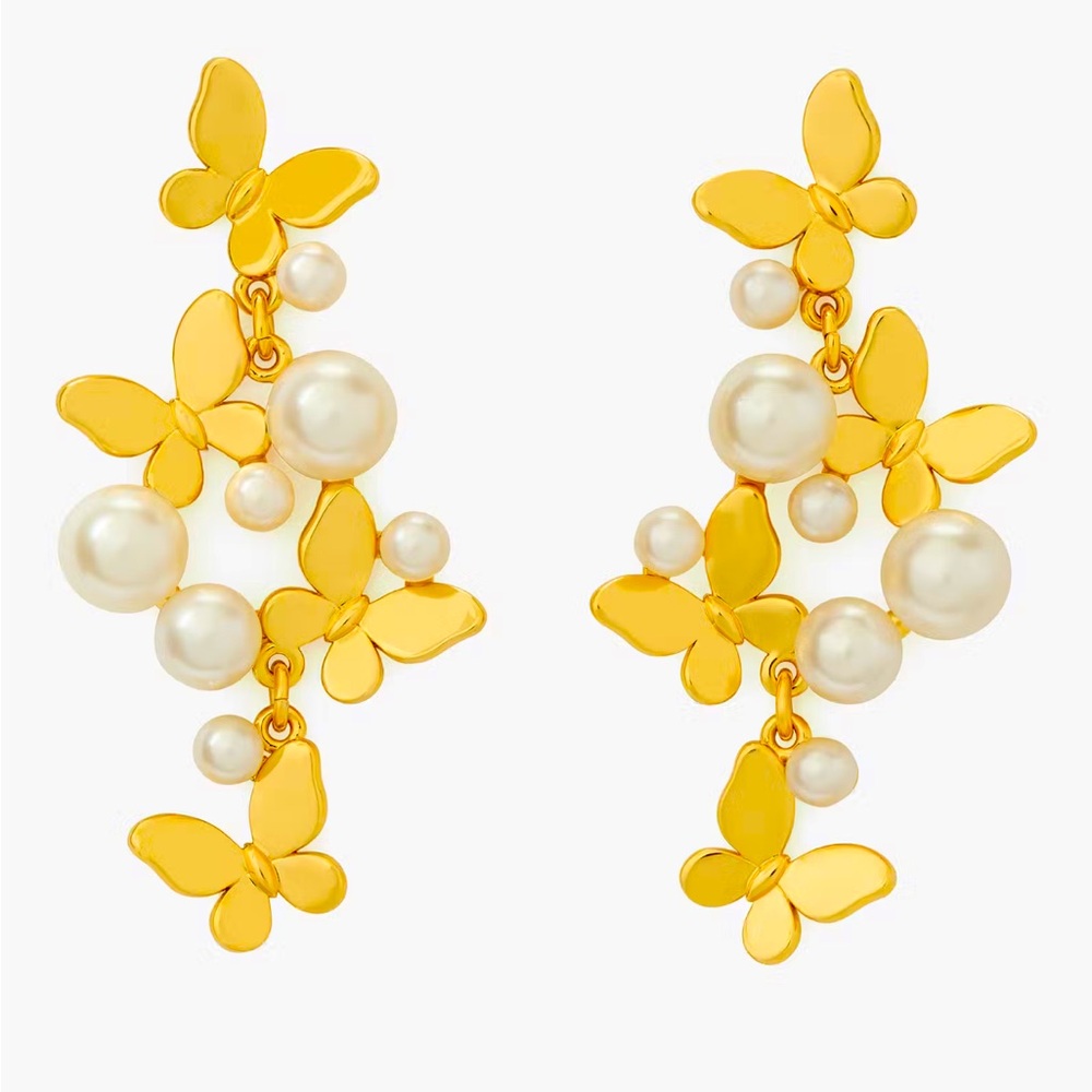 New Kate Spade Flutter Statement Linear Earrings